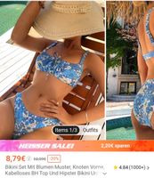 Neu Gr.L Bikini Set Mit Blumen Muster, Knoten Vorne, Kabelloses B Hessen - Maintal Vorschau