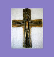 Bronze Kreuz Heilige Kommunion christliche Symbole Jesus vintage Baden-Württemberg - Bad Mergentheim Vorschau