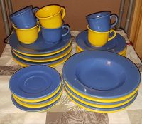 Kaffee- Tafelservice blau gelb 34-teilig Essen - Steele Vorschau