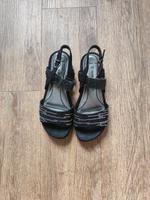 Gr 36, neue Veloursleder Glitzer Sandalen! Thüringen - Lucka Vorschau