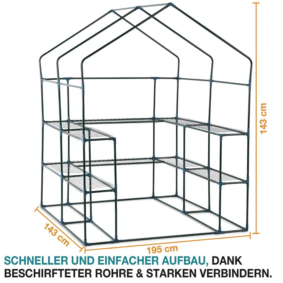 GH-240 Gewächshaus Foliengewächshaus Treibhaus !! Neu !! in Ostbevern