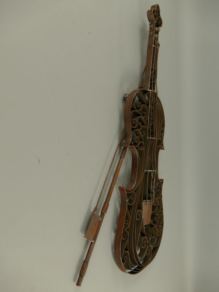große Geige / Violine Gusseisen Wanddeko für innen & außen NEU in Papenburg