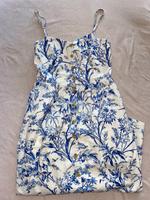 H&M Sommerkleid Gr. 34/XS blau - creme (Leinen) Flower Berlin - Charlottenburg Vorschau