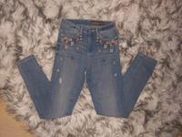 Hose Demim Jeans Super skinny Leg eng vintage y2k Details Blumen Wandsbek - Hamburg Rahlstedt Vorschau