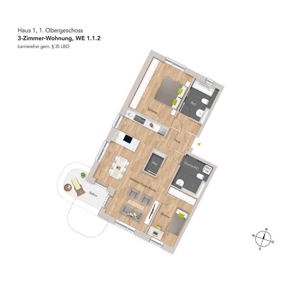 Jetzt kaufen: zentrale 3-Zi-Wo in Steinen #112 in Steinen