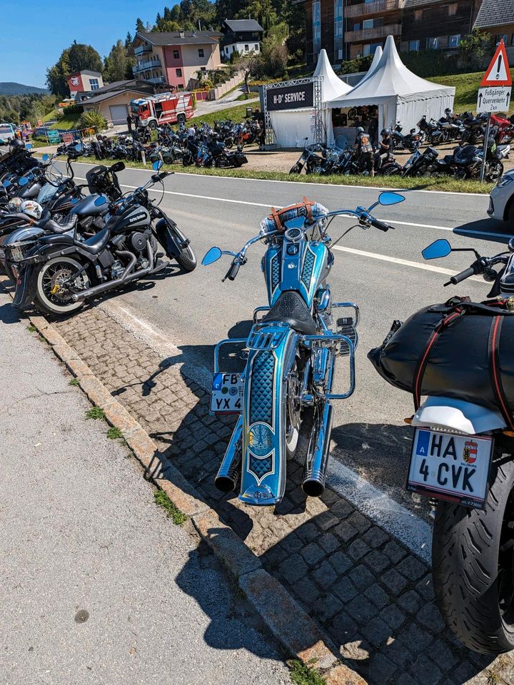 Harley Softail Chicano Mexican S&S 112cui Airride Klappenauspuff in Frankfurt am Main