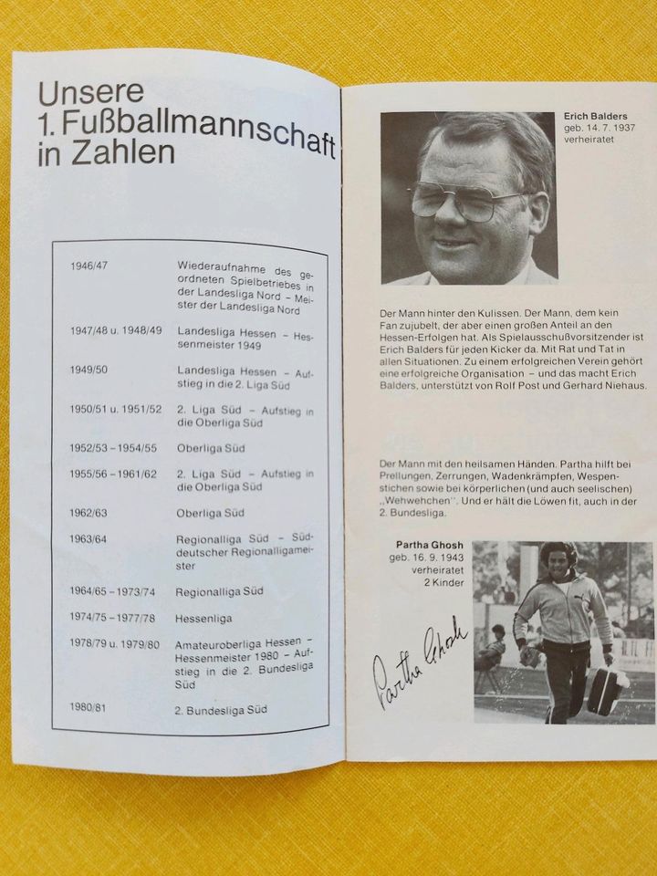 Fussball KSV Hessen Kassel Flyer 1980/81 Spieler 2. Bundesliga in Nieste