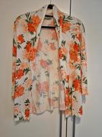 Cardigan Strickjacke weiß orange bunt Blumen Gr. 34 Baden-Württemberg - Freiburg im Breisgau Vorschau