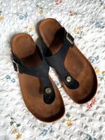 Damen Sandalen schwarz gold 42 Rostock - Dierkow Vorschau