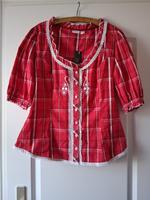 Trachtenbluse Bluse Shirt karobluse Shirt sommerbluse 46 48 Sachsen - Mülsen Vorschau