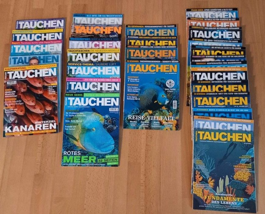 Zeitschrift Tauchen - 27 Ausgaben aus 2019 - 2022 in Rodgau