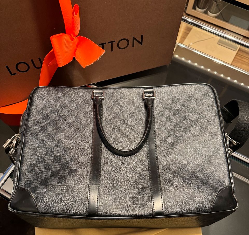 Louis Vuitton Aktentasche GM Damier Graphit in Gelmer