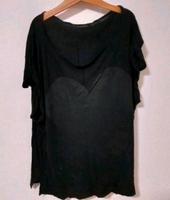 Schwarzes T-Shirt - Silbernes Herz - XS - H&M Bayern - Augsburg Vorschau