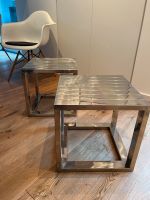 2 x Beistelltischchen Nachttisch Metall poliert schwere Qualität Nordrhein-Westfalen - Meerbusch Vorschau