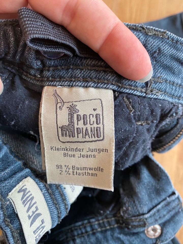 Jeans - blau/schwarz - Pocopiano - Gr.80 in Wentorf