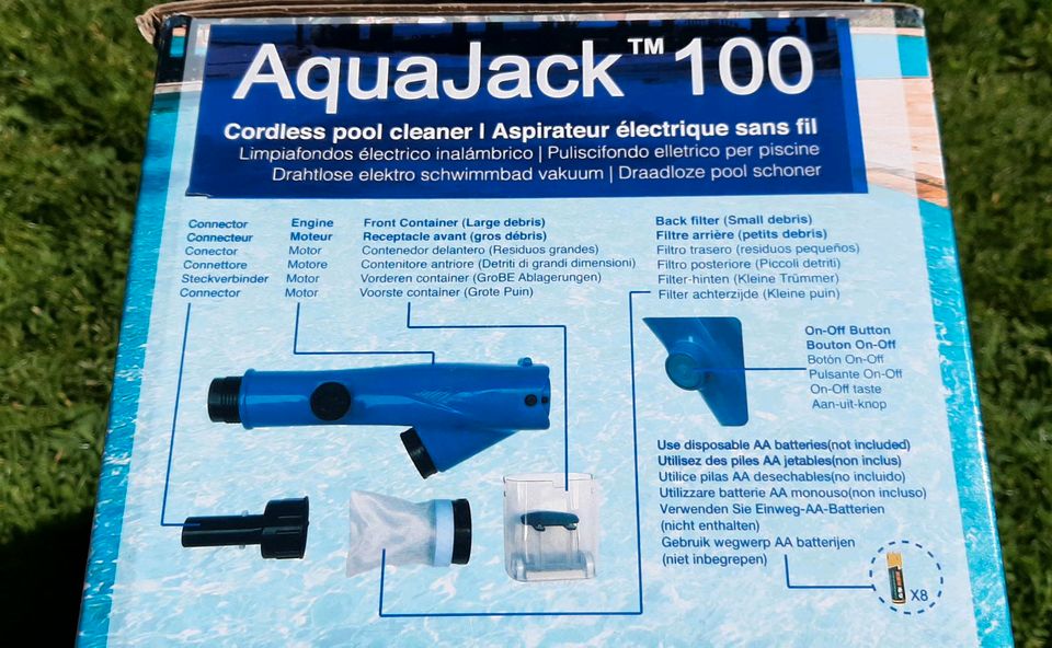 Aqua Jack 100 Pool Handsauger in Niesgrau