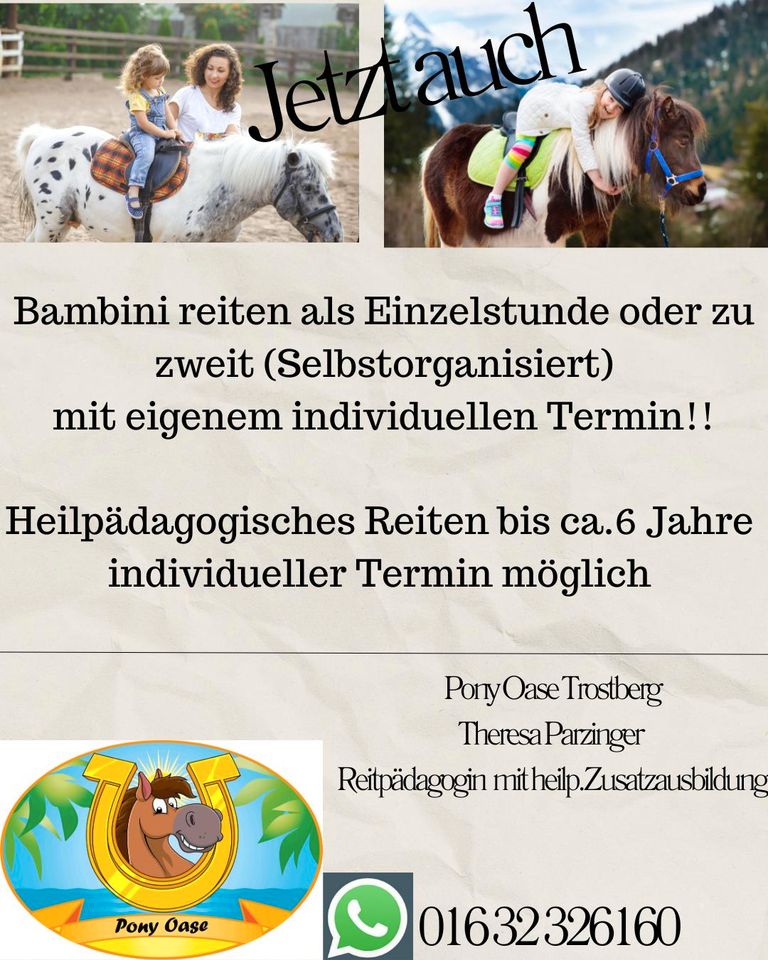 Bambini reiten /heilpädagogisches reiten in Trostberg