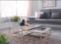 Wohnling Couchtisch 2er Set Marmor Optik Weiß Bayern - Augsburg Vorschau