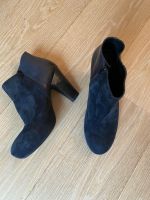 Vic by Vic Matie Peep Toe Stiefelette blau Velours Leder Plateau Rheinland-Pfalz - Hornbach Vorschau