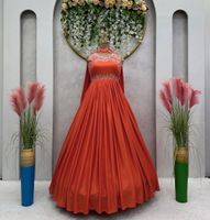 Kleid Anarkali in orange Niedersachsen - Munster Vorschau