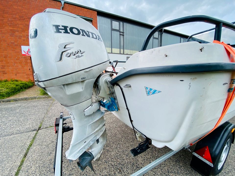 Boot Terhi Nordic 6020 + Trailer + Honda BF50 // Motorboot in Neubrandenburg