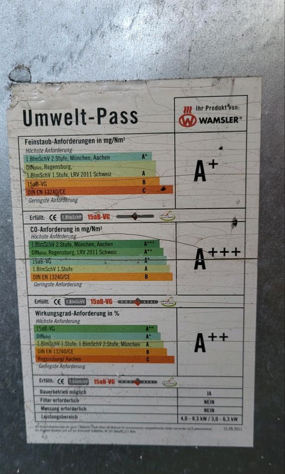 Wamsler 8 kw Ofen in Lauenbrück