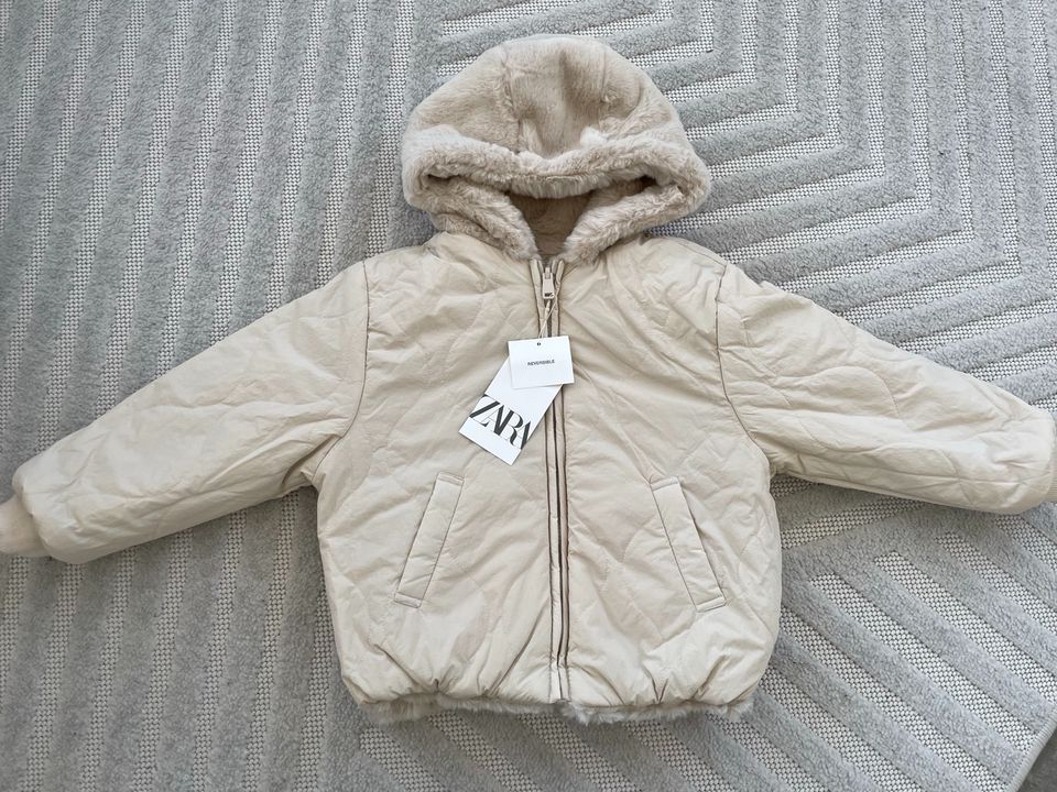 Zara wendejacke Jacke Teddyjacke 110 Neu mit Etikett beige in Kürnach