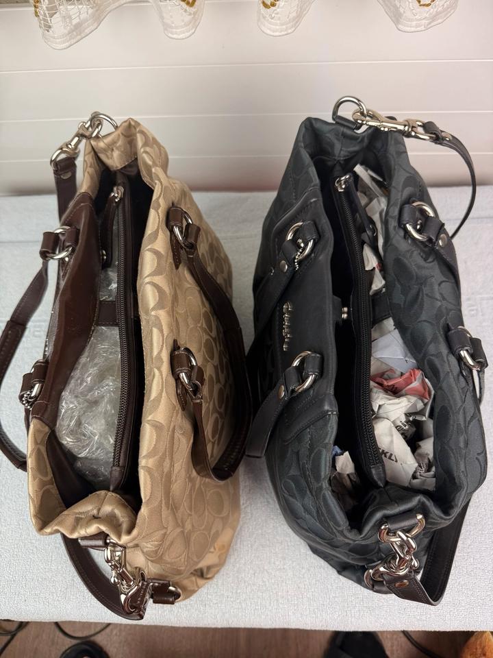 Paket 100% Original Coach Two way Tasche  Canvas Leder in Konstanz