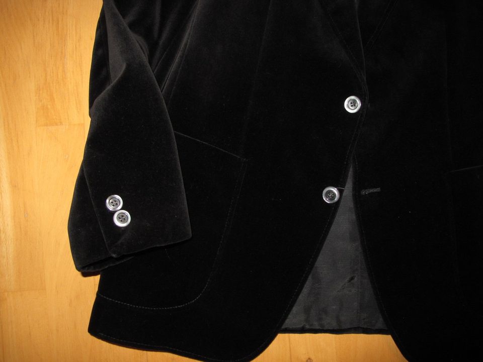 Herren Blazer / Sakko mit Weste, schwarzer Samt, Gr. 27 bzw. 48 in Ehingen (Donau)