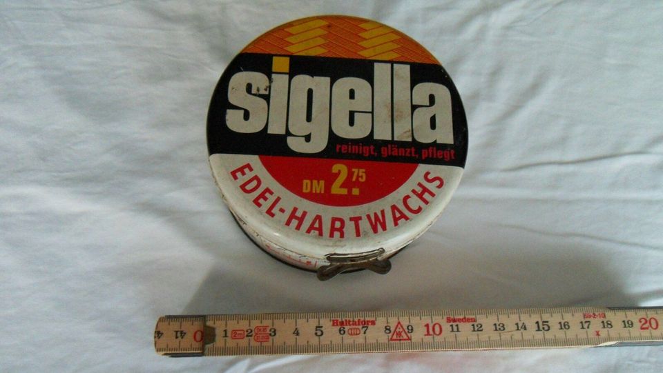Blechdose "Sigella Bohnerwachs" in Seeheim-Jugenheim