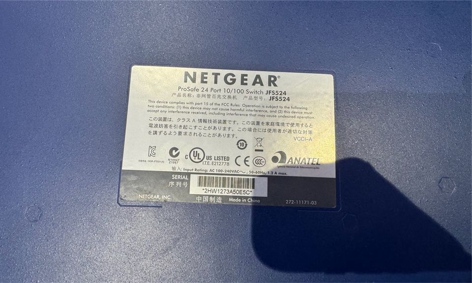 Netgear Switch, JFS524, 24 Port, 10/100 in Meitingen