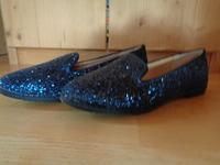 Halbschuh, dunkelblau mit Glitzer/ passend zu Abendgarderobe, 38 Hessen - Usingen Vorschau