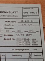 Pierburg Vergaser-Kennblätter DB 280 Niedersachsen - Osnabrück Vorschau