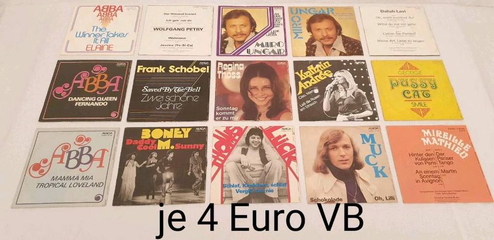 7" Schallplatten ABBA, BONEY M., SMOKIE, HEINTJE, NINA HAGEN usw. in Dresden