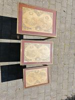 3 Antike Beistelltische mit Messingbeschlägen und alten Weltkarte Herzogtum Lauenburg - Kröppelshagen-Fahrendorf Vorschau