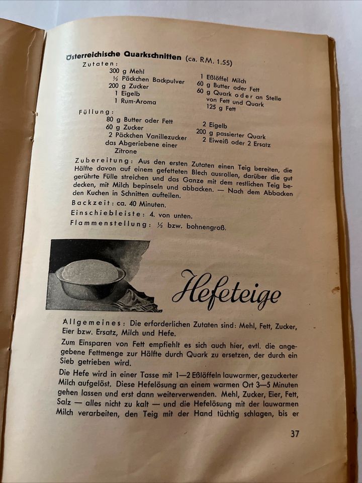 Kochbuch für den Junker und Ruh Gasherd Ausgabe 1940 in Niestetal