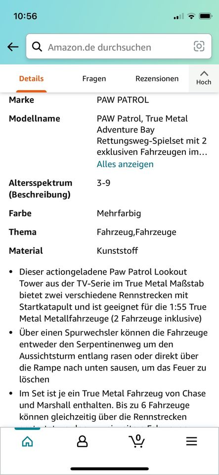 Kinder Spielzeug Paw Patrol Zentrale mit 8 Autos, wie neu in Bielefeld