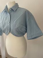 jeansbluse, bluse, bauchfei, ungetragen, Zara Gr. S, hellblau Baden-Württemberg - Haiterbach Vorschau