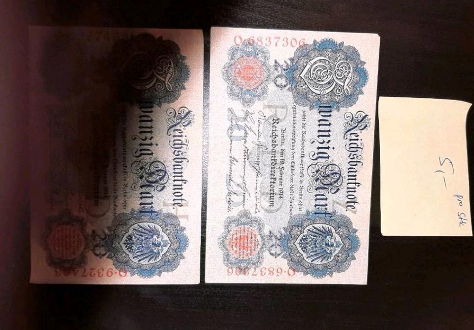 Reichsmark Diverse Banknoten Geldscheine historisch alt Sammler in Hamburg