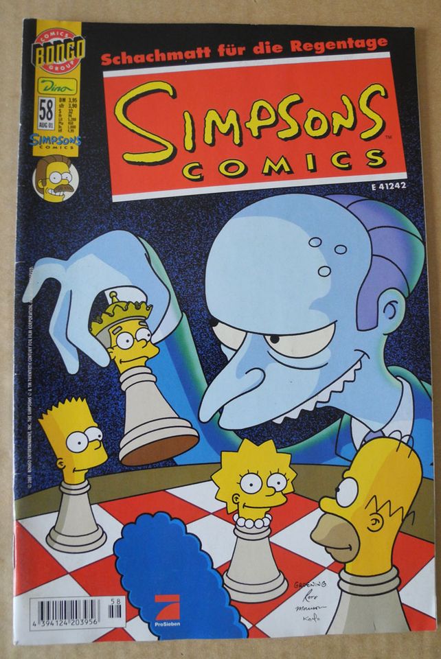 Simpsons Comics 58 Aug 01, Schachmatt für die Regentage! Comics in Neustadt an der Weinstraße