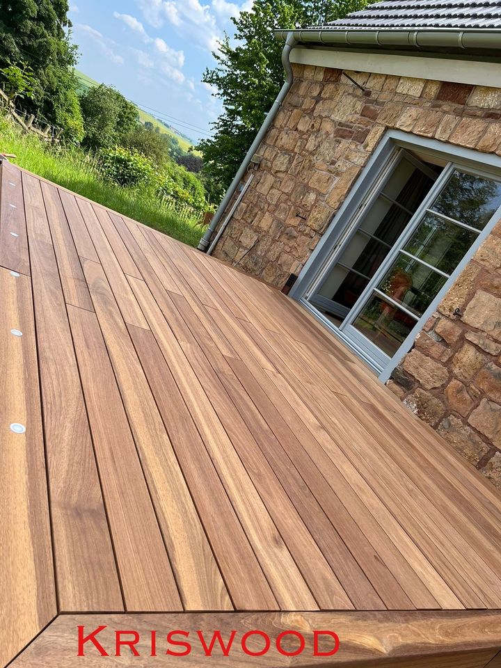 GUAYANA TEAK TERRASSENDIELEN HOLZ BRETTER ECO DIELEN GUNSTIG AACH in Aachen