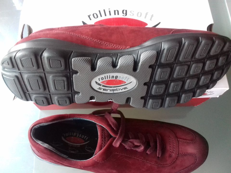 "GABOR" Sneakers Gr. 8,5, Leder, Rolling Soft Sohle, Neu + OVP in Hannover