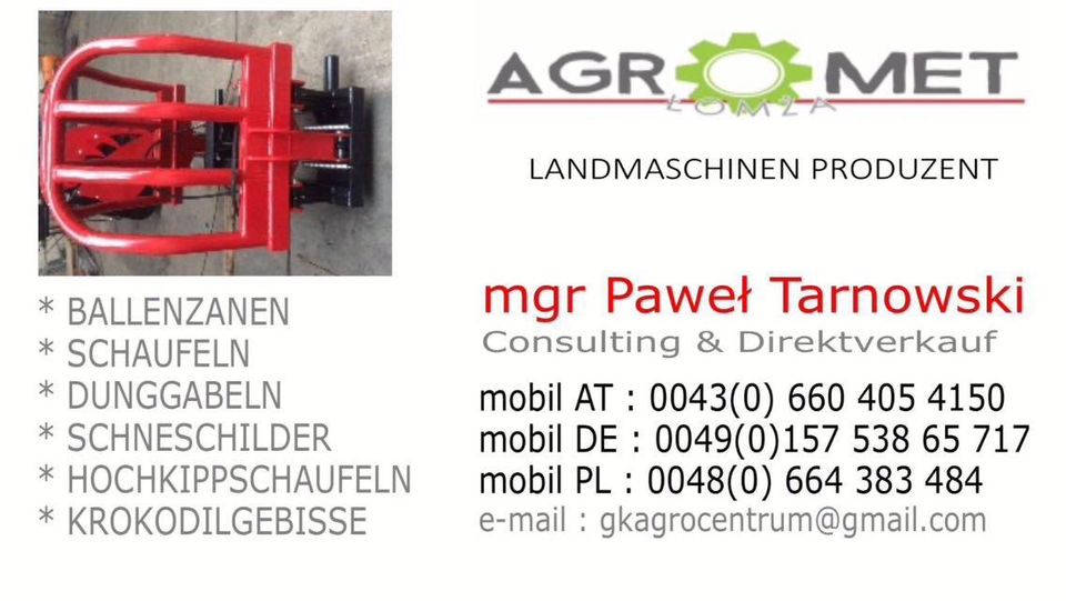 RUNDBALLENZANGE 0.8m - 1.8m / BALLENGREIFER / EURO Aufn AGROMET in Celle