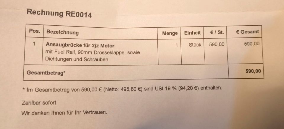 Toyota supra mk4 Ansaugbrücke + 90mm Drosselklappe + Fuelrail OVP in Barwedel