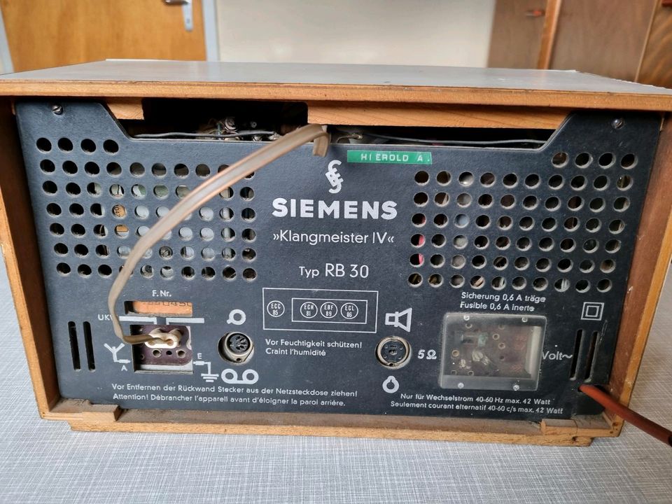 Siemens Klangmeister IV RB 30 Radio Röhrenradio in Schirmitz