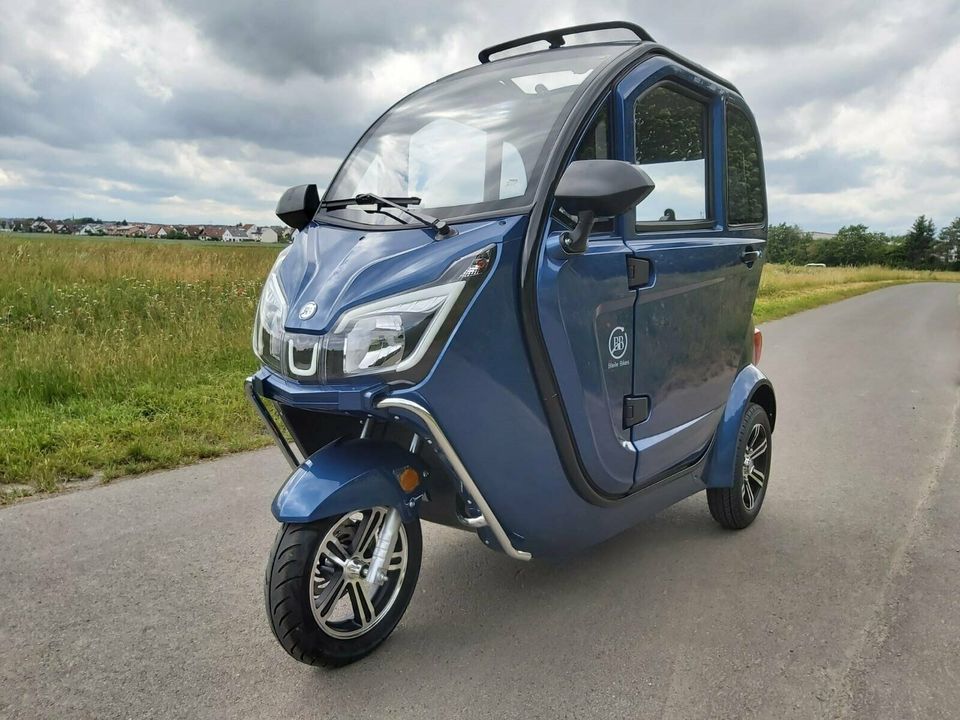 E-Kabinenroller CityMobil Elektroscooter Mopedauto 2200W 72V 65Ah in Gochsheim