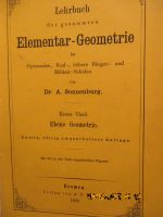 Dr. A. Sonnenburg. Lehrbuch - Elementar - Geometrie……… .   .(505) Berlin - Spandau Vorschau