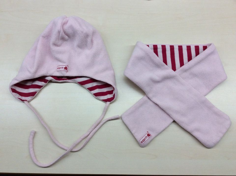 Esprit Baby Bindemütze mit Schal, Winter Mütze Fleece Gr. 46-48 L in Dingolfing