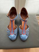 Tanzschuh von Relance, Gr 39 , jeansblau mit rot , Leder Berlin - Friedenau Vorschau