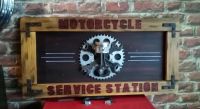 Werkstatt Schild Metall / Holz Motorrad motorcycle shabby Hessen - Korbach Vorschau